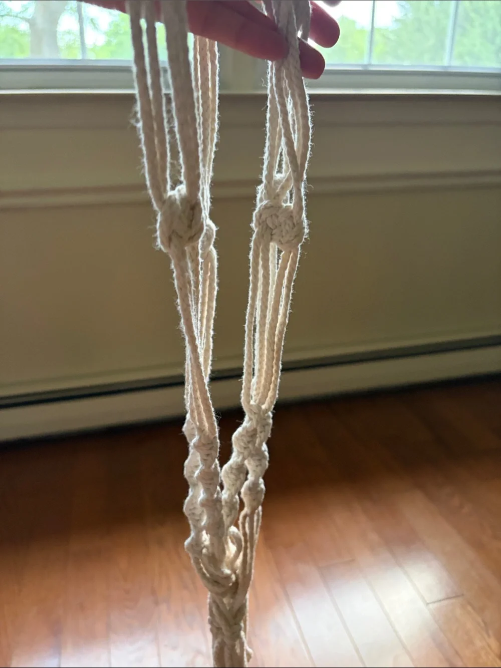 Macramé Plant Hanger in Natural Cream